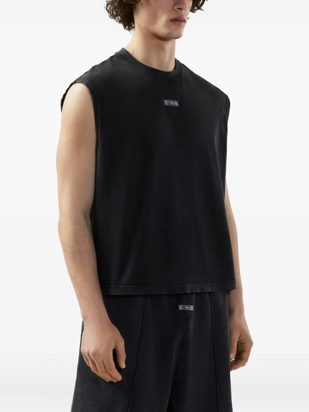 GCDS Tanktop met verwassen effect Grijs