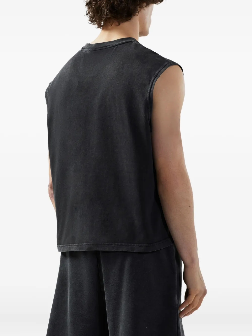GCDS Tanktop met verwassen effect Grijs