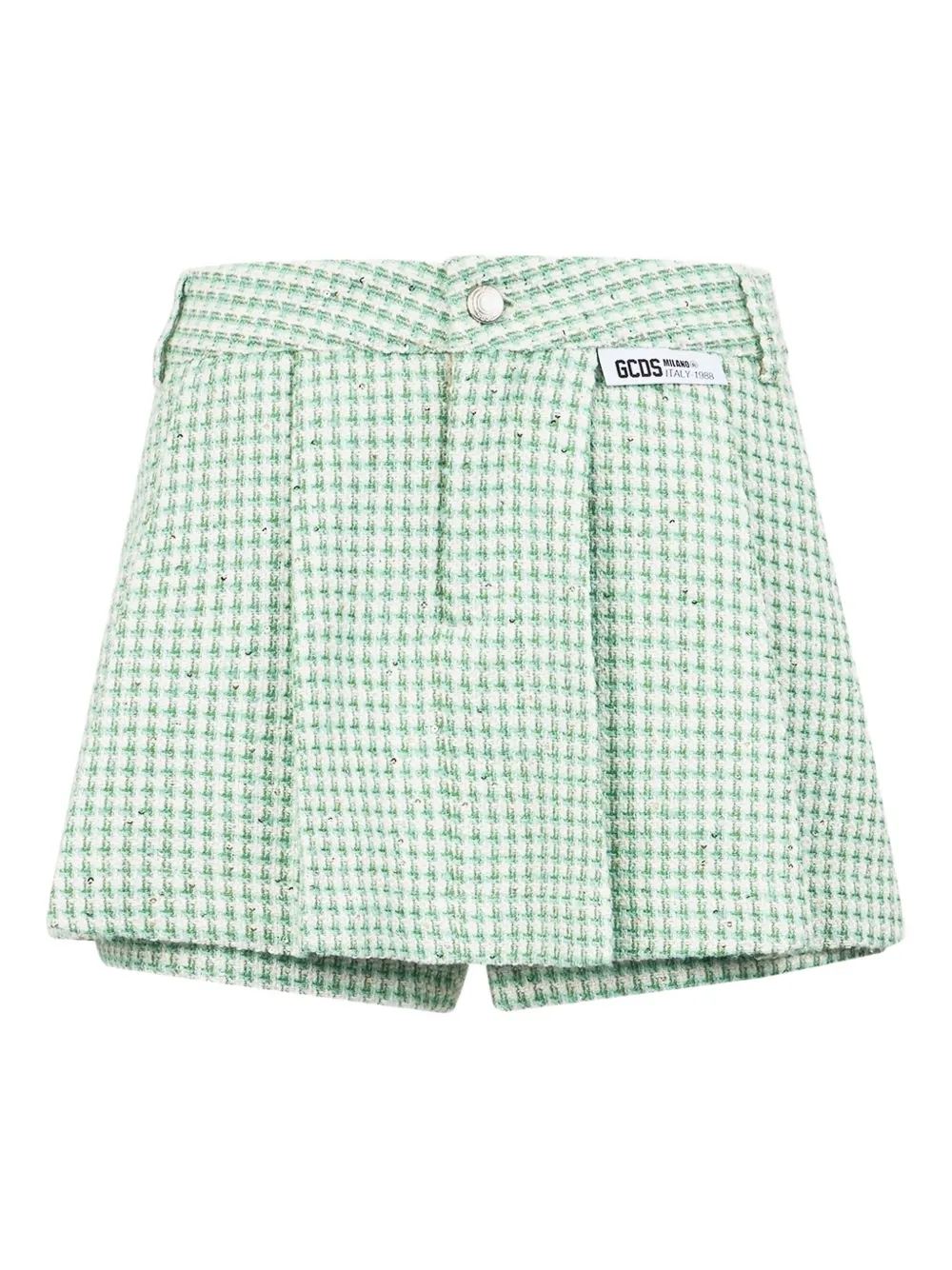 GCDS Shorts a quadri - Verde