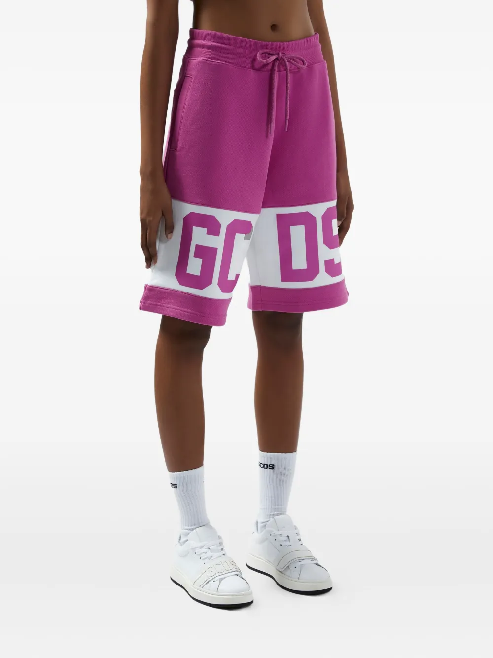 GCDS Trainingsshorts met logoprint Roze