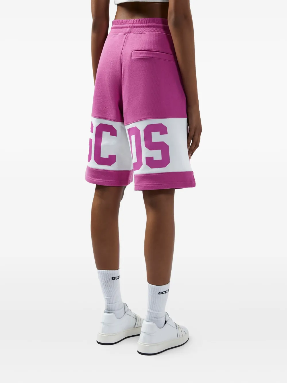 GCDS Trainingsshorts met logoprint Roze