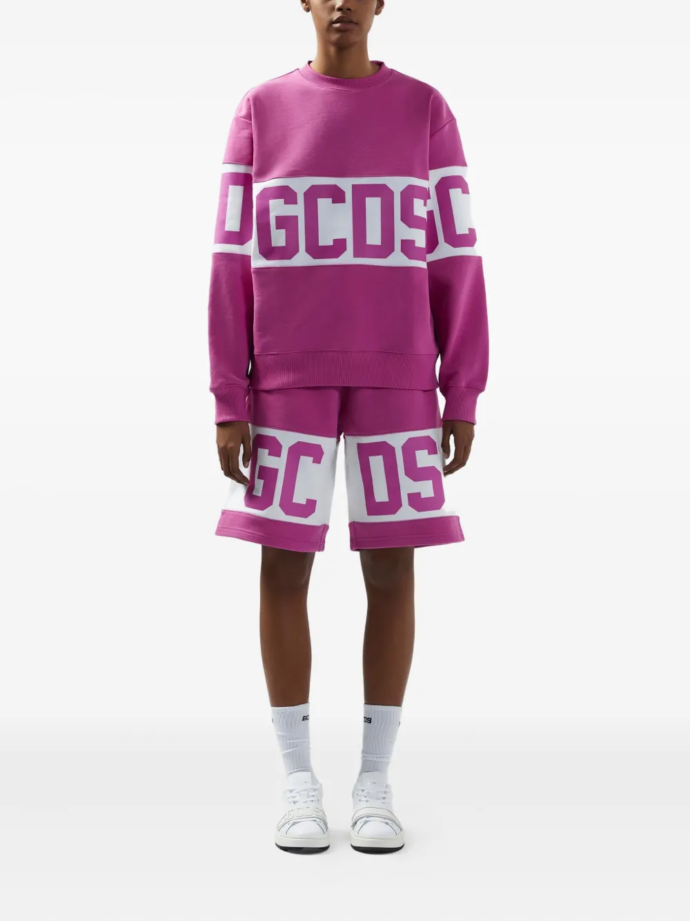 GCDS logo-print track shorts | Knee-Length Shorts | Image 2