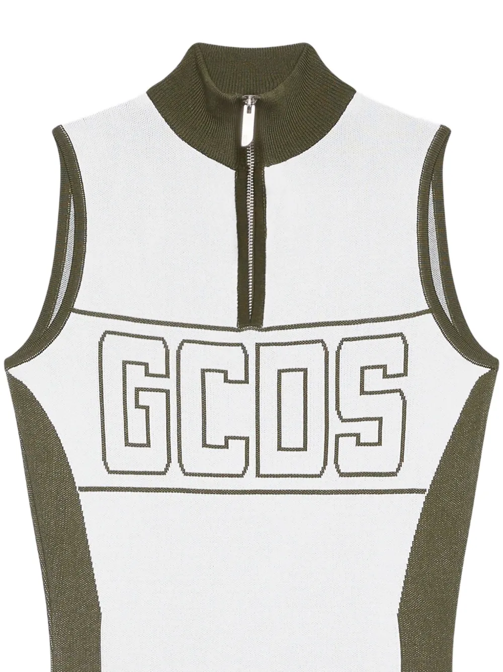 GCDS logo-print mini dress - Wit