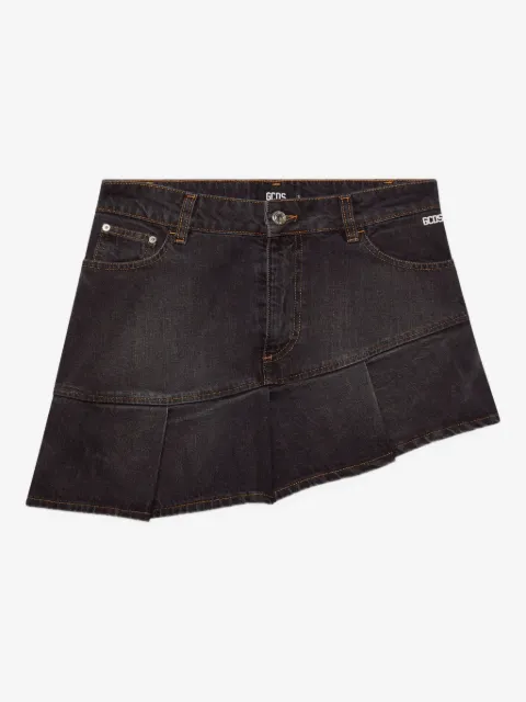 GCDS denim mini skirt