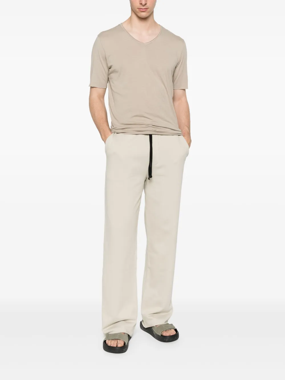 Thom Krom T-shirt van katoenblend - Beige