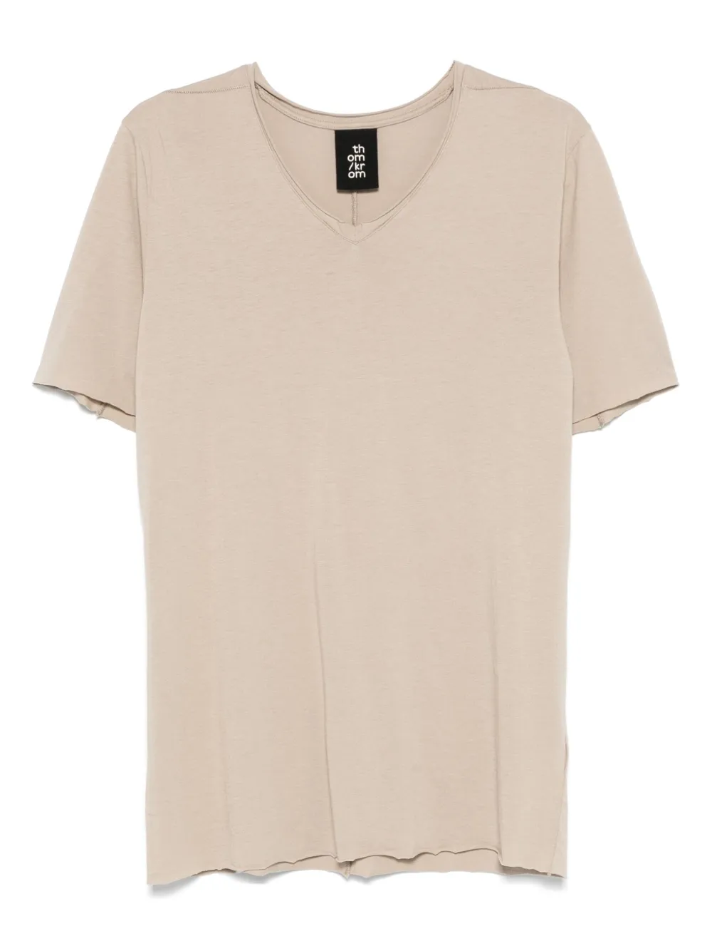 Thom Krom T-shirt van katoenblend Beige