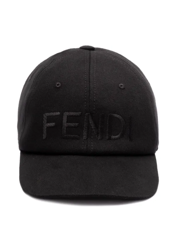 FENDI ロゴ キャップ | ブラック | FARFETCH JP