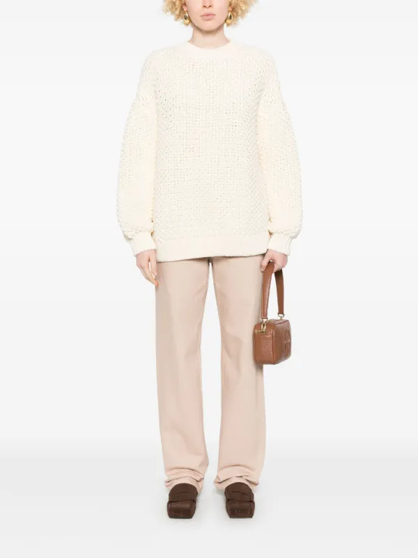 ANINE BING Sydney Sweater | White | FARFETCH