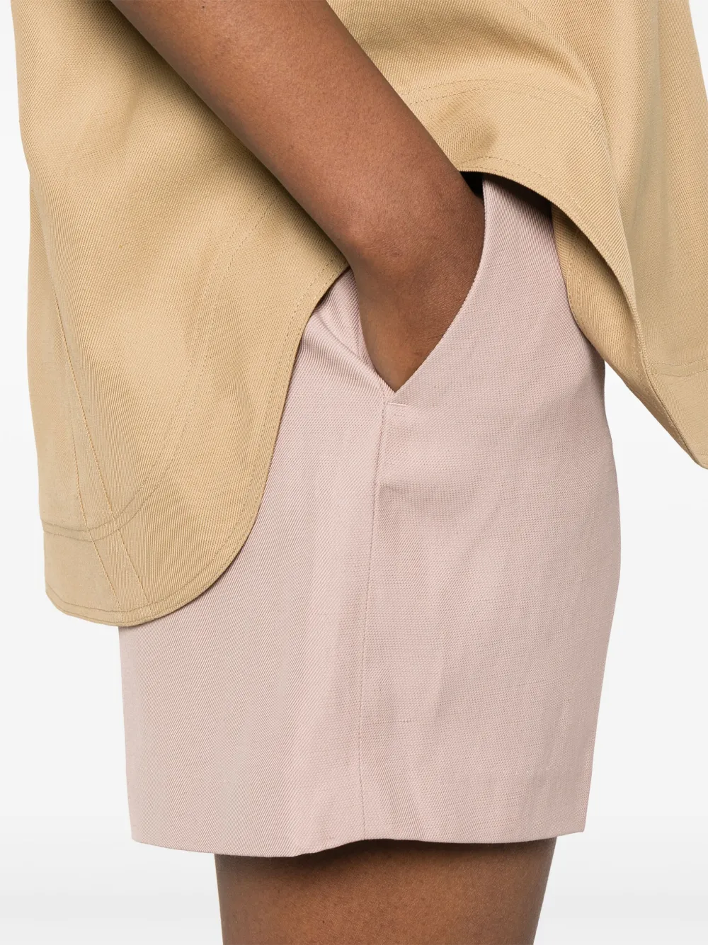 Shop Loulou Studio Simai Shorts In Pink