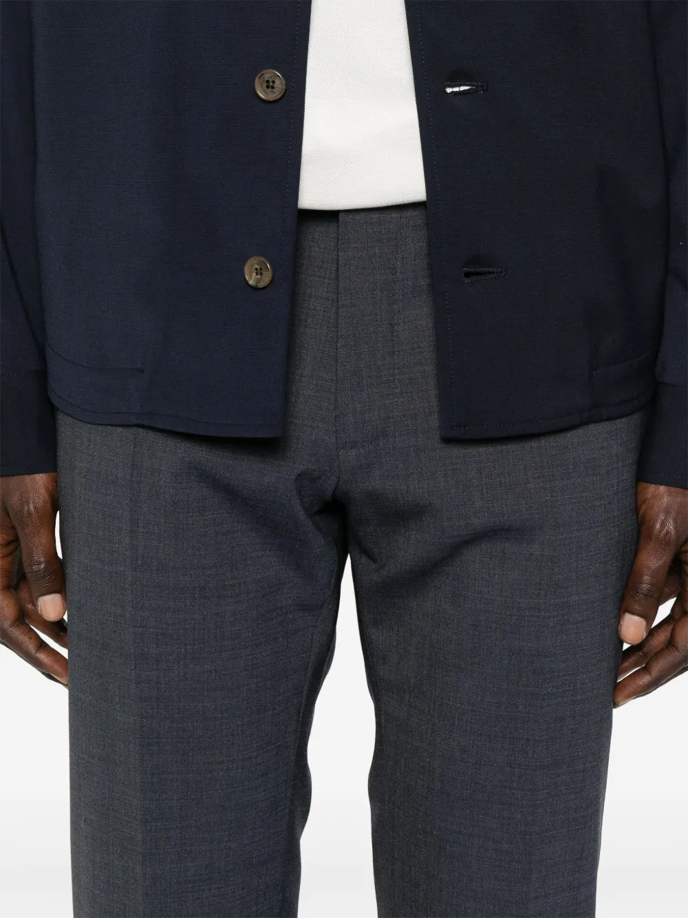 Incotex Broek met toelopende pijpen Blauw