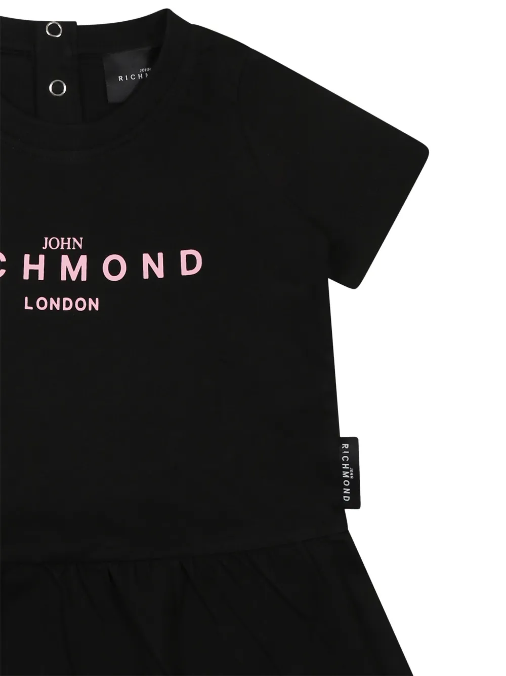 John Richmond Junior Jurk met logoprint Zwart