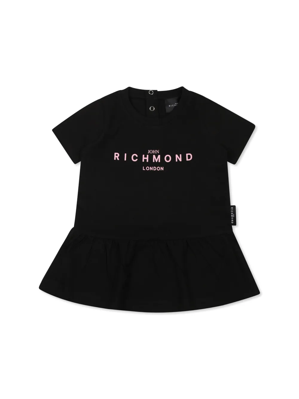 John Richmond Junior Jurk met logoprint Zwart