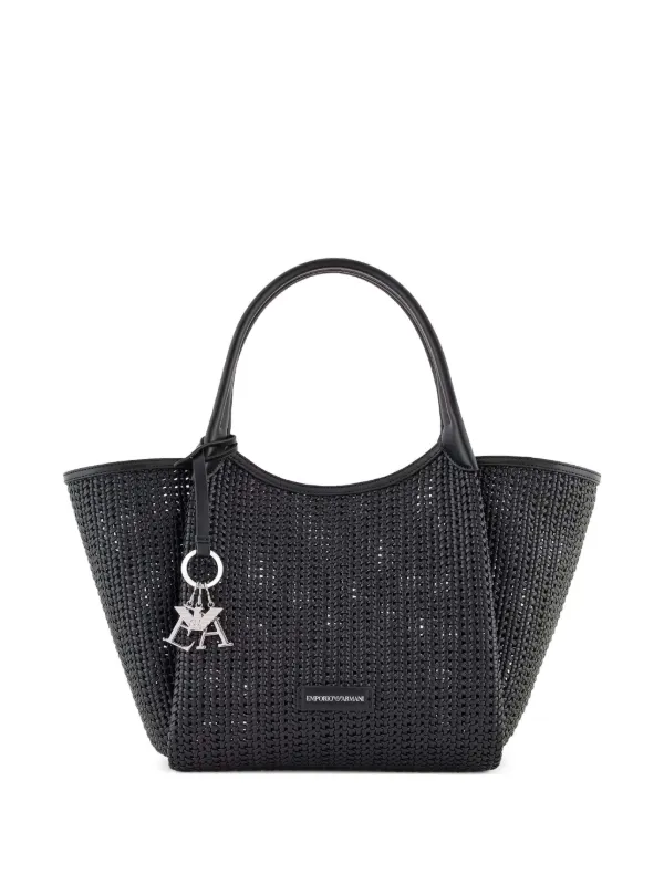 Emporio Armani ロゴ ハンドバッグ | ブラック | FARFETCH JP