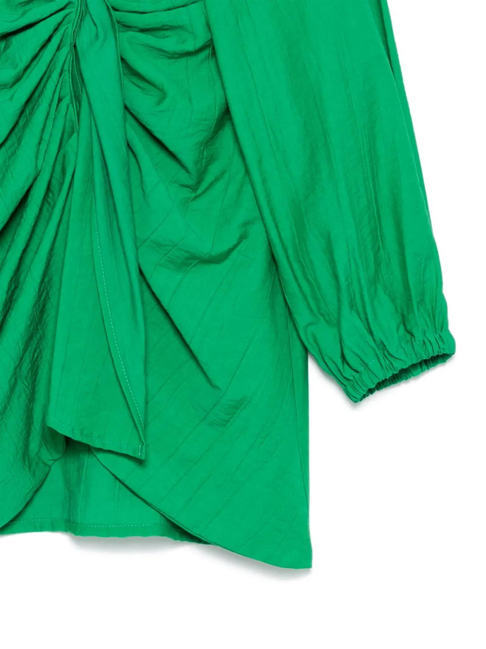 MSGM Kids Shirtjurk met gedrapeerd detail Groen