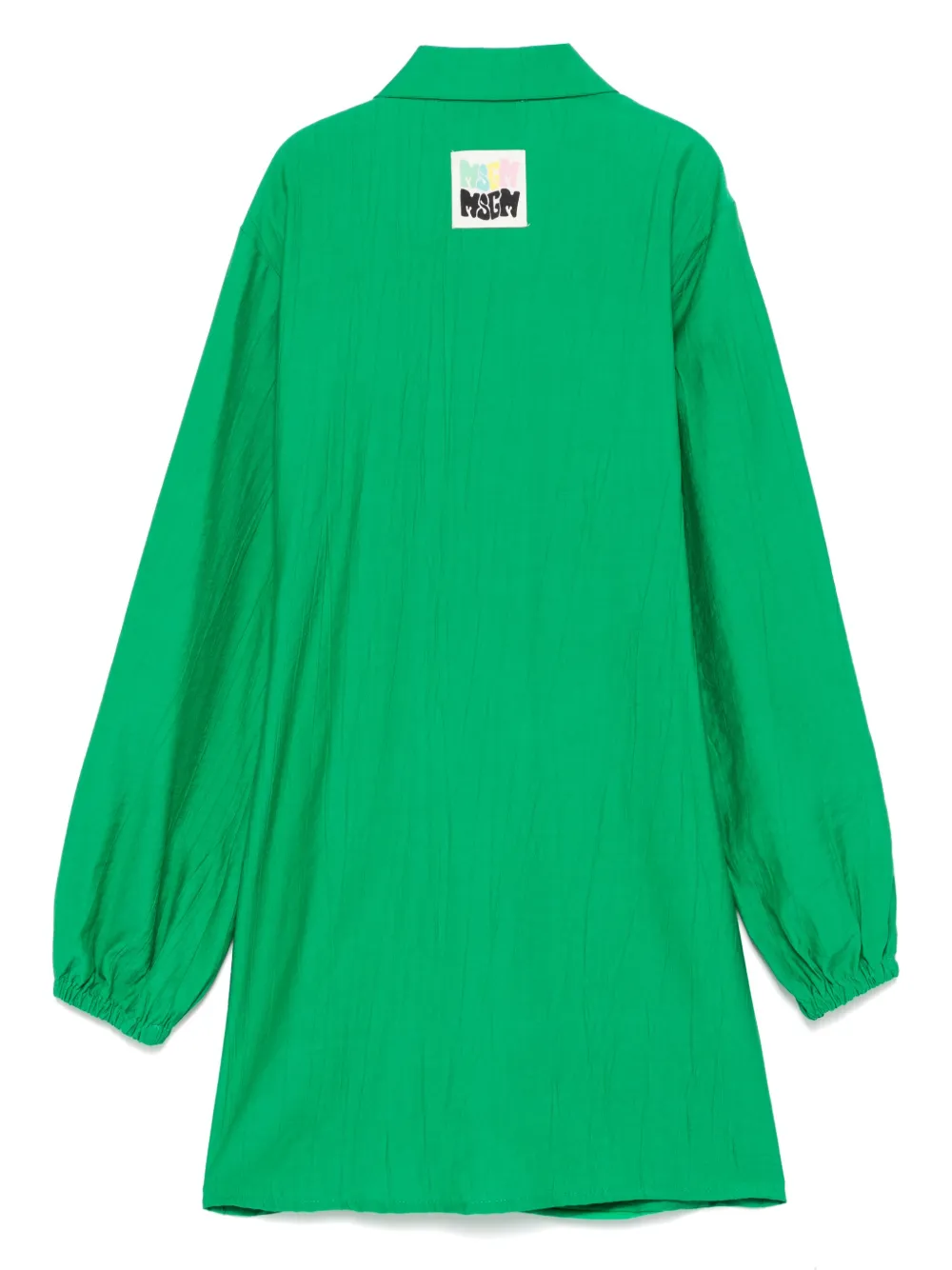 MSGM Kids Shirtjurk met gedrapeerd detail Groen