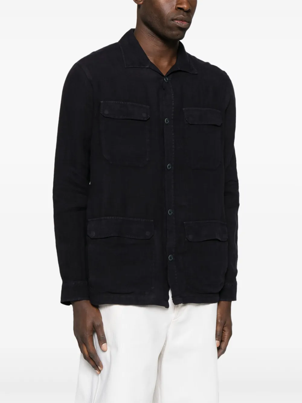 Herno Linnen jack Blauw