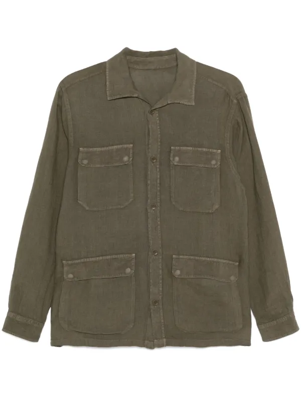 Herno リネン シャツジャケット | グリーン | FARFETCH JP