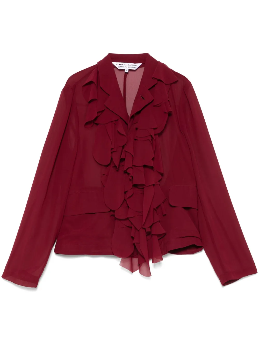 Comme Des Garçons Comme Des Garçons Blouse met ruches Rood