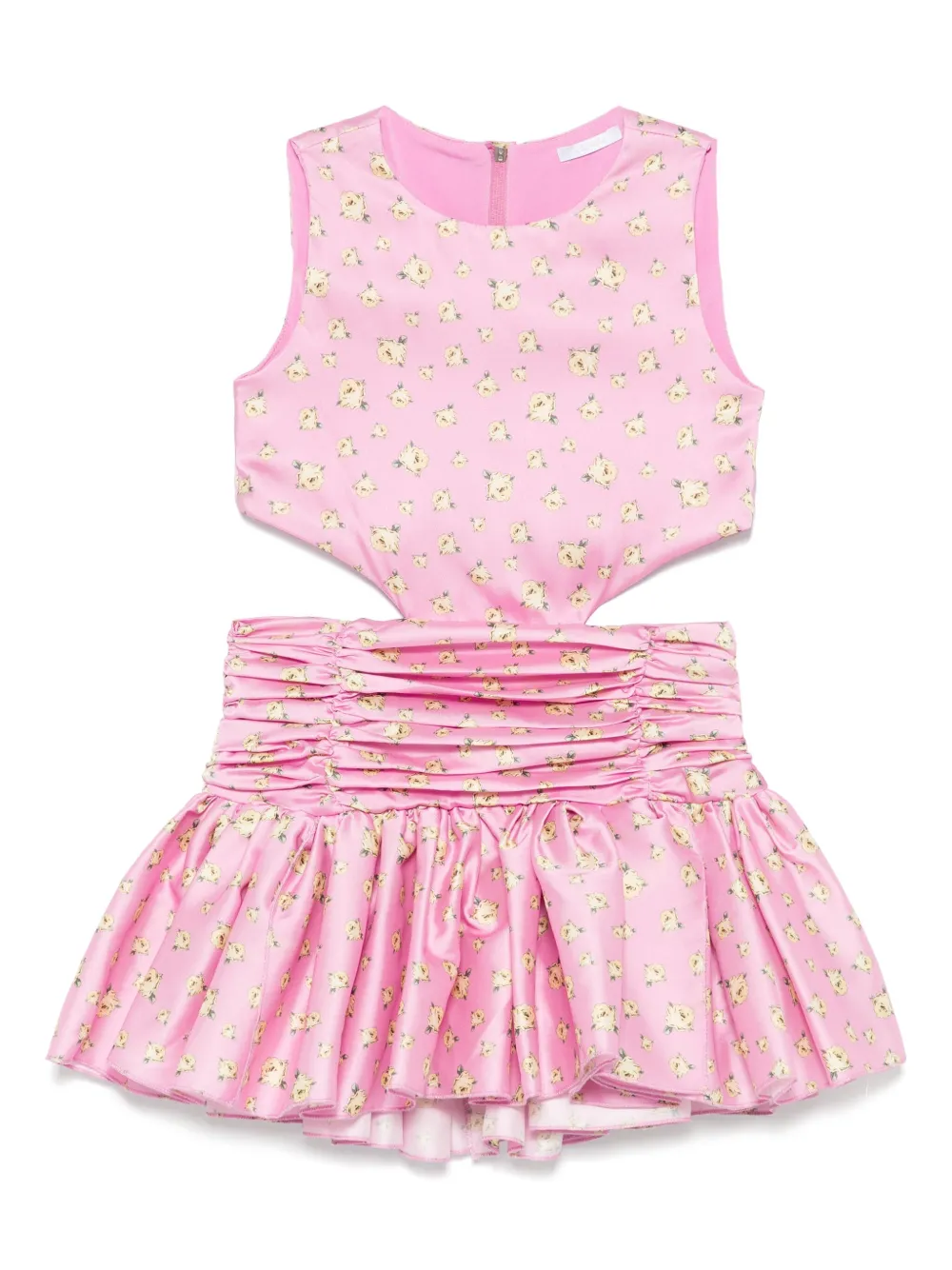 Miss Grant Kids カットアウト サテンワンピース - ピンク Miss Grant Kids カットアウト サテンワンピース - ピンク