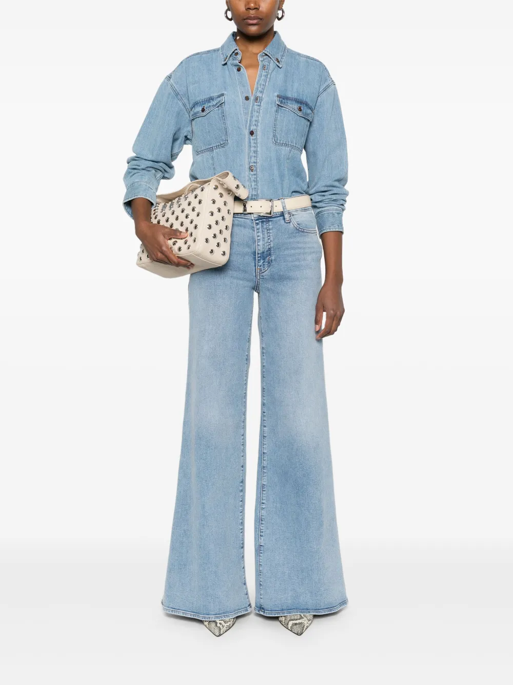 DUNST Denim shirt Blauw