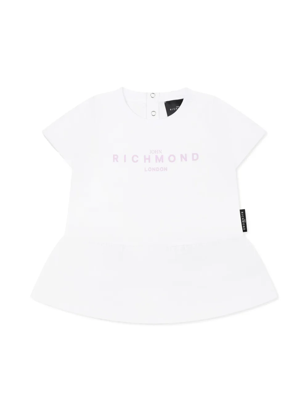 John Richmond Junior ロゴ ワンピース - ホワイト John Richmond Junior ロゴ ワンピース - ホワイト