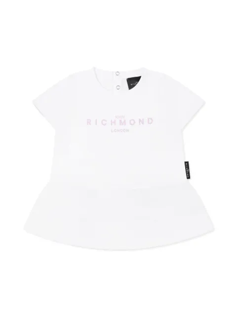 John Richmond Junior فستان بطبعة شعار الماركة