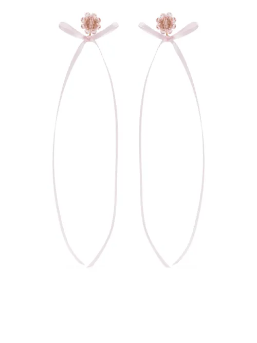 Puces d'oreilles à détail de ruban noué - Simone Rocha - Modalova