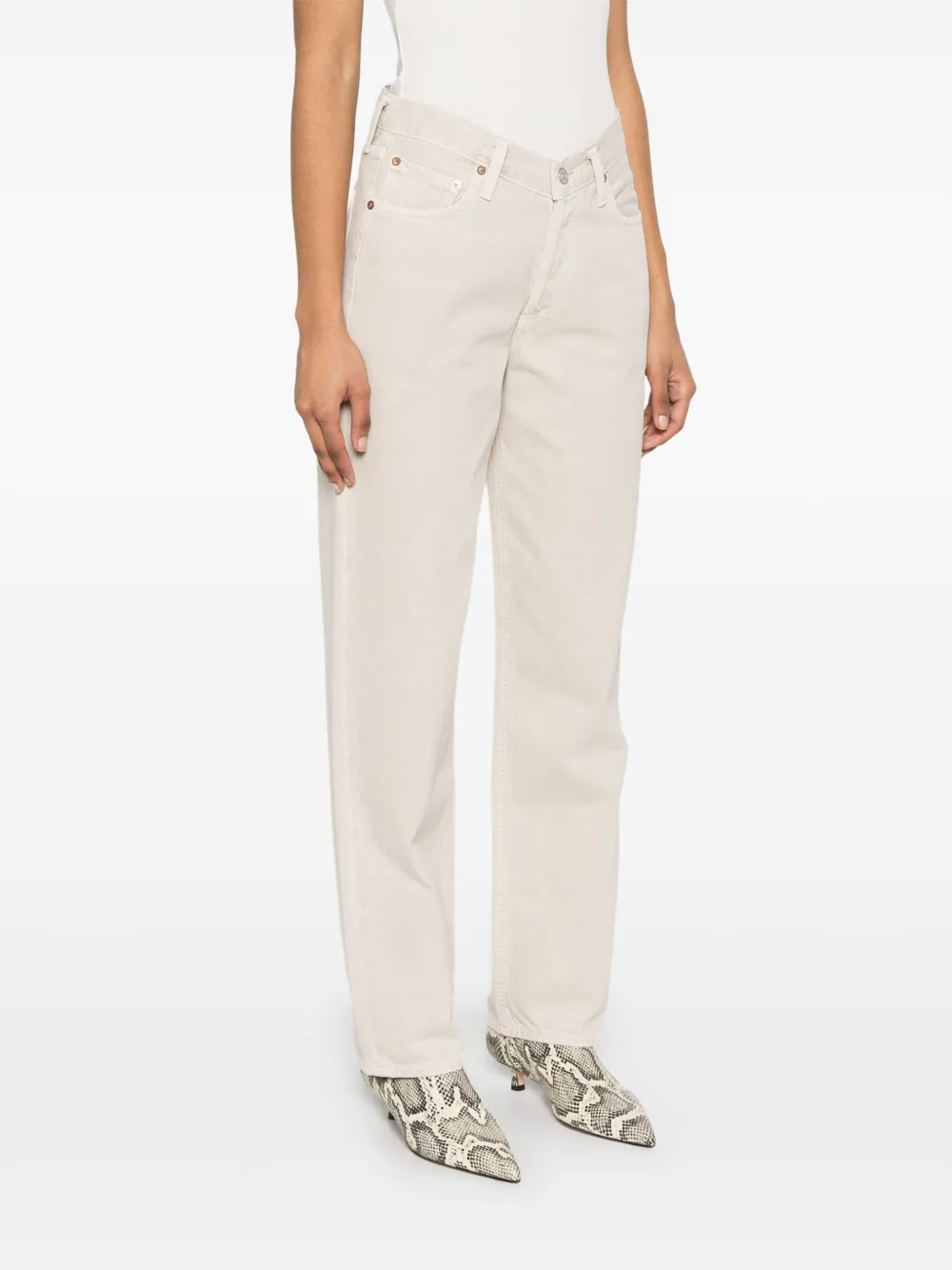 AGOLDE Straight jeans Beige
