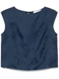 Incotex floral-jacquard tank top - Blue
