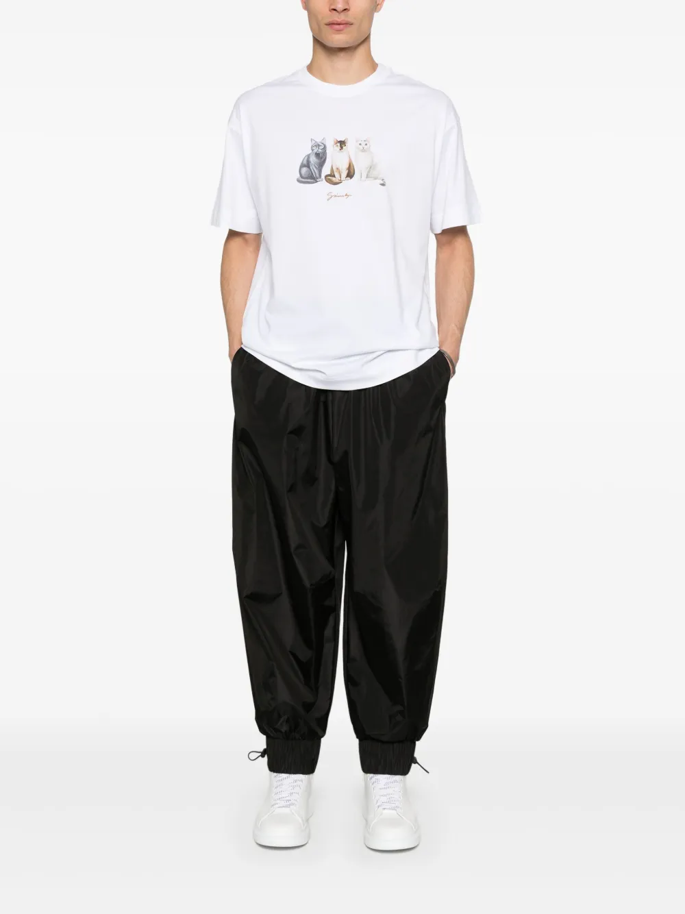 Givenchy T-shirt met kattenprint - Wit