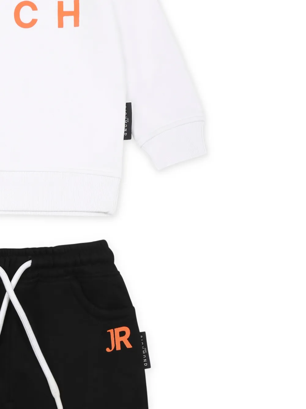 John Richmond Junior Trainingspak met logoprint Zwart