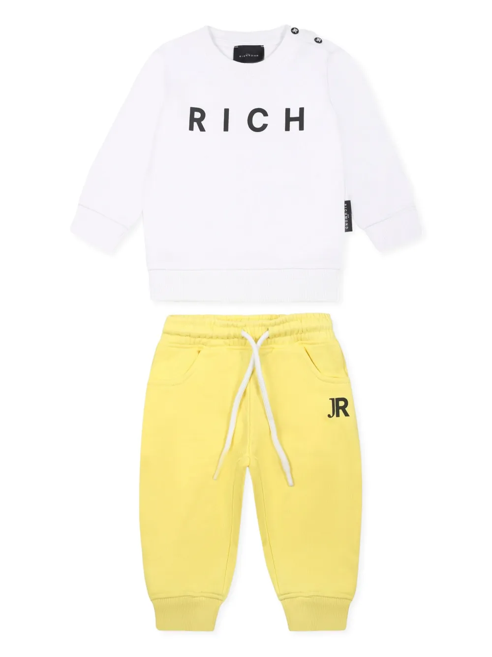 John Richmond Junior Trainingspak met logoprint Geel