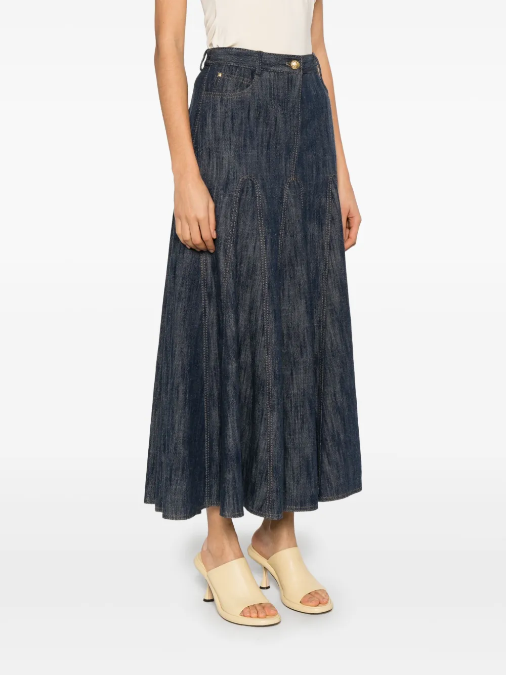 Akris Punto Maxi-spijkerrok Blauw