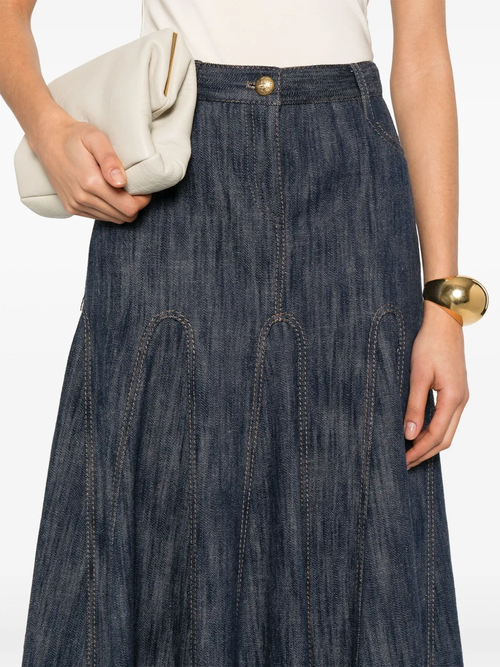 Akris Punto Maxi-spijkerrok Blauw