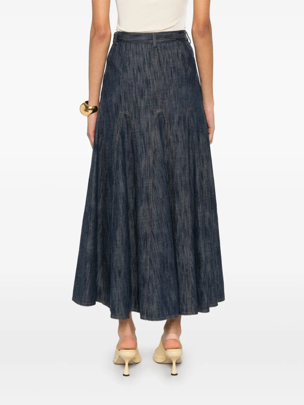 Akris Punto Maxi-spijkerrok Blauw
