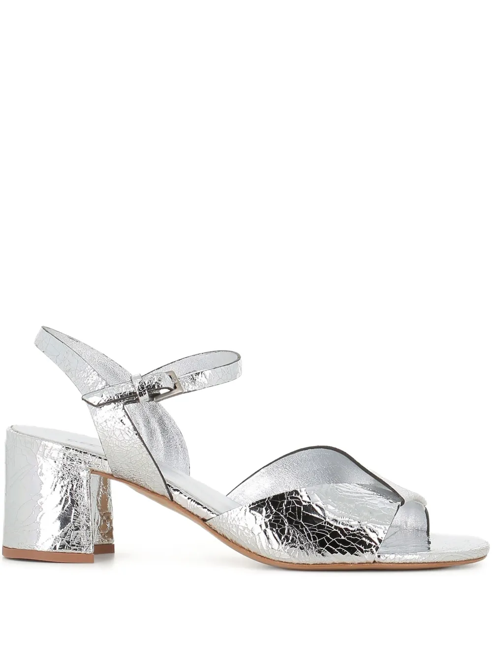 metallic-effect sandals