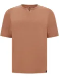 Boggi Milano split neck t-shirt - Brown