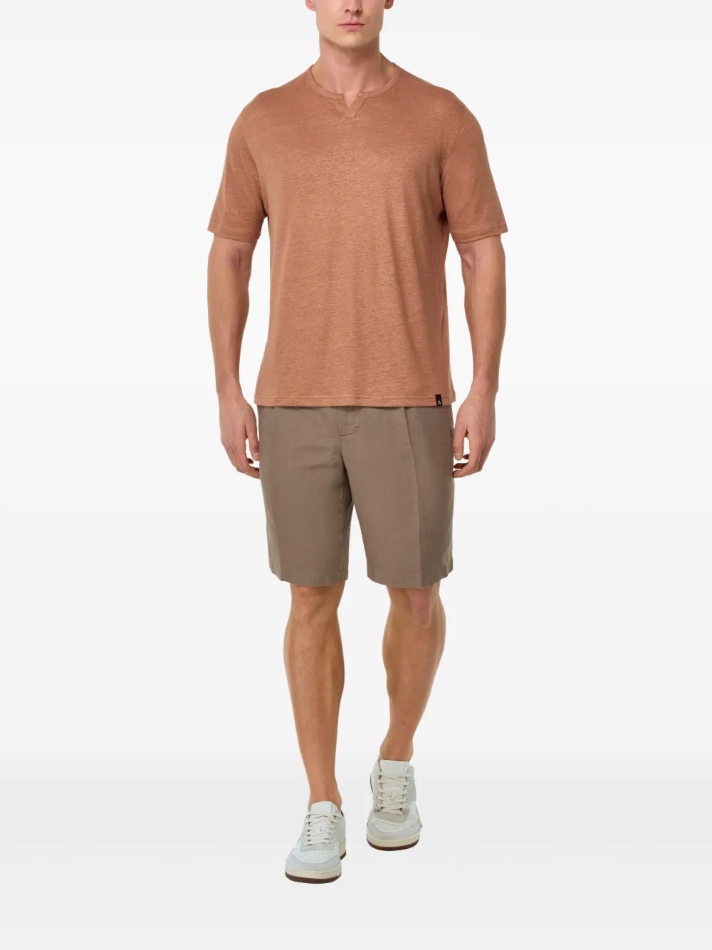 Boggi Milano linen shorts - Bruin