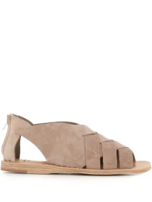 サンダル・ミュール Officine Creative \"Sands 105\" sandals Womens Ivory Suede Slide Sandals: SANDS 105 – Officine Creative