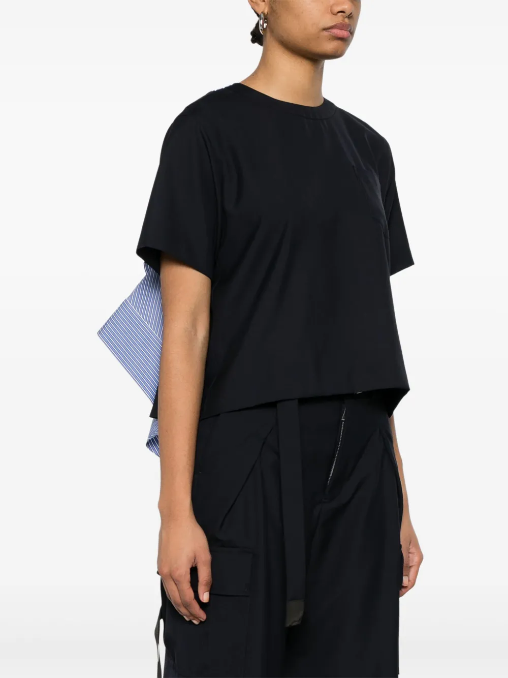 sacai T-shirt met vlakken Blauw