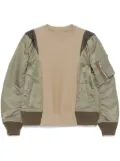 sacai panelled sweatshirt - Green
