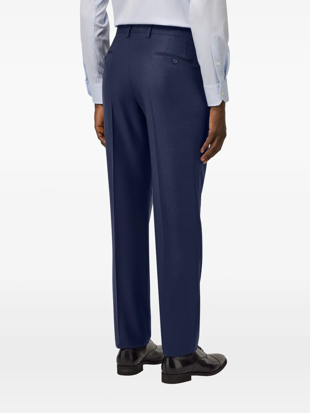 Boggi Milano Bird's Eye broek Blauw