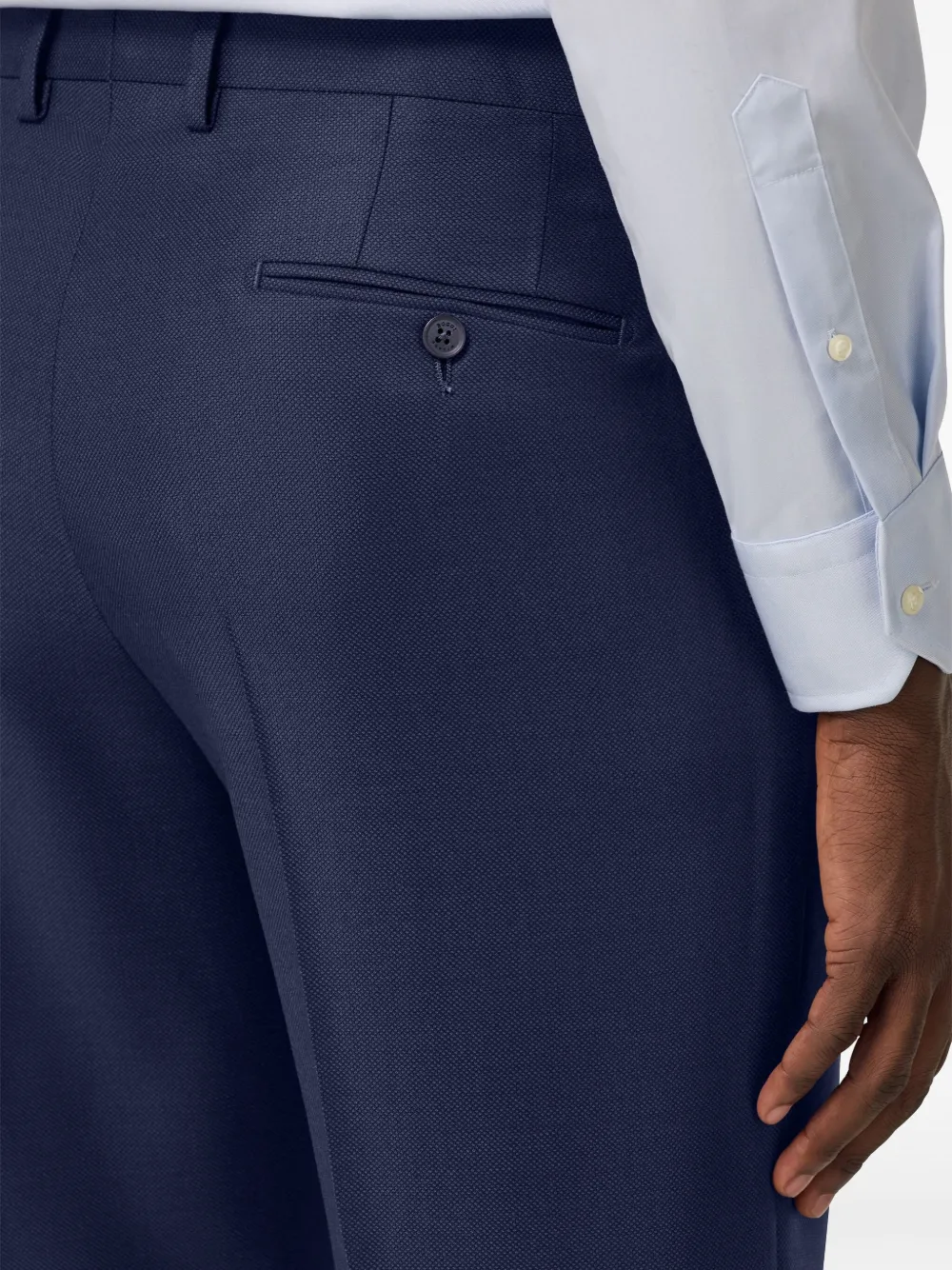 Boggi Milano Bird's Eye broek Blauw