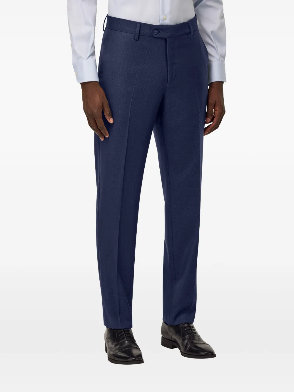 Boggi Milano Bird's Eye broek Blauw