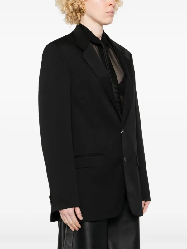 MM6 シングルジャケット MM6 Maison Margiela シングルジャケット | ブラック | FARFETCH JP