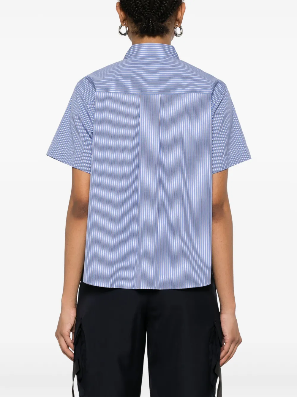 sacai Gestreept overhemd Blauw