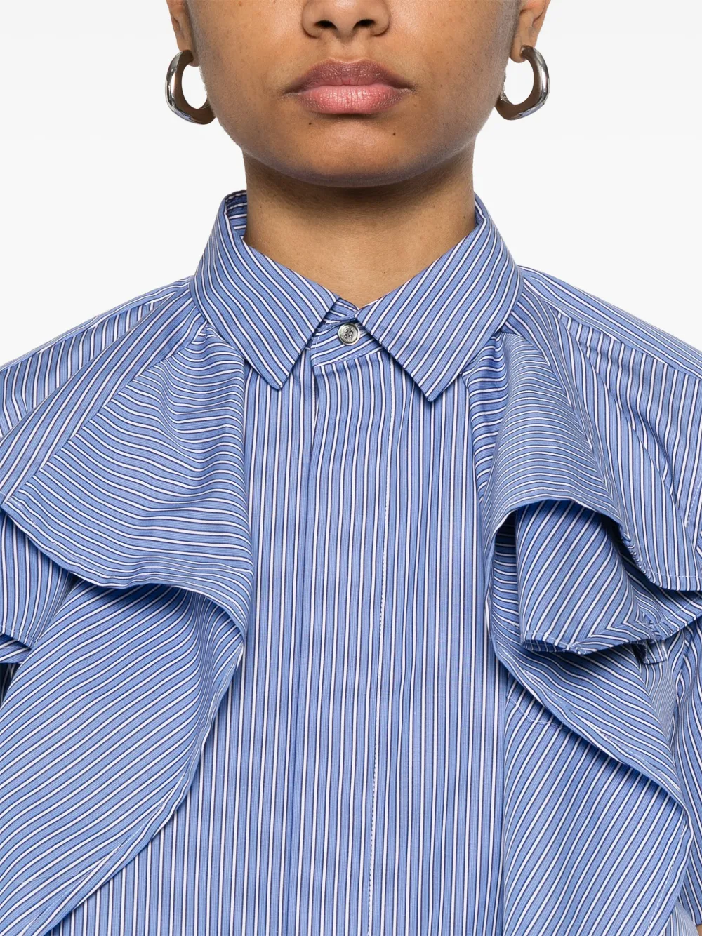 sacai Gestreept overhemd Blauw
