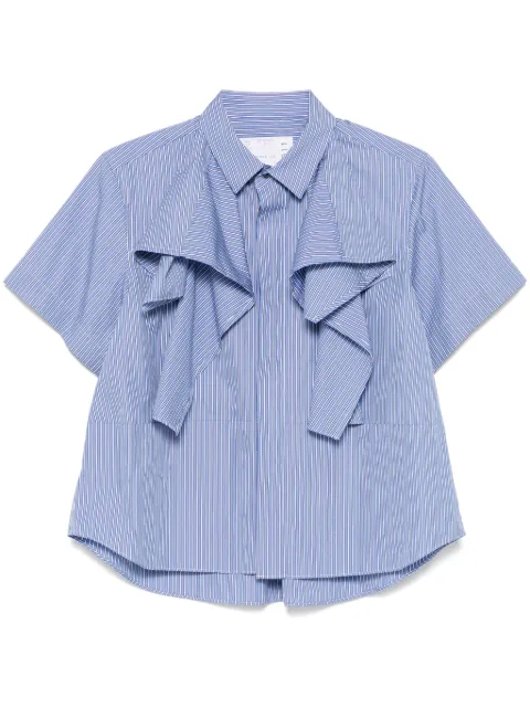 sacai camisa con rayas estampadas
