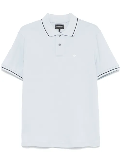 Polo à logo imprimé - Emporio Armani - Modalova