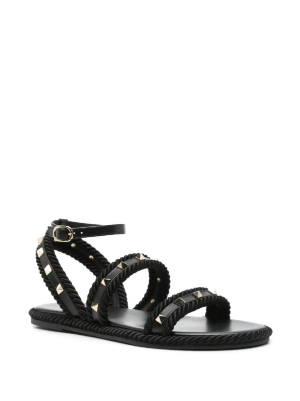 Valentino Garavani ロックスタッズ サンダル | ブラック